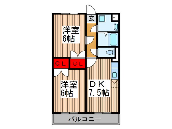 アンプルールフェールK2の物件間取画像